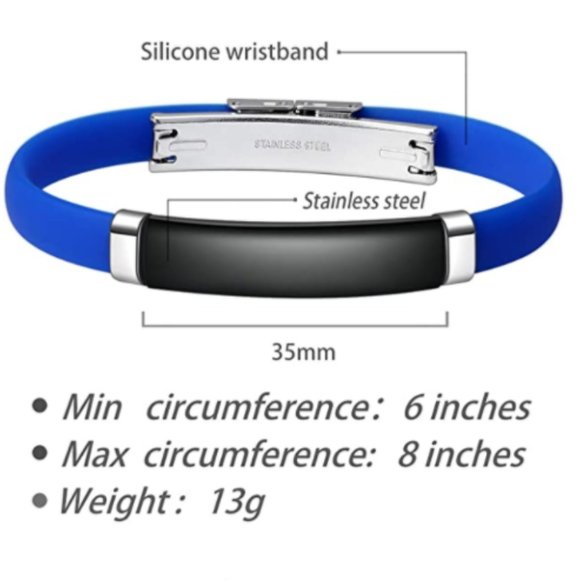 Epilepsy Silicone Medical ID Bracelet - Picture 5 of 6